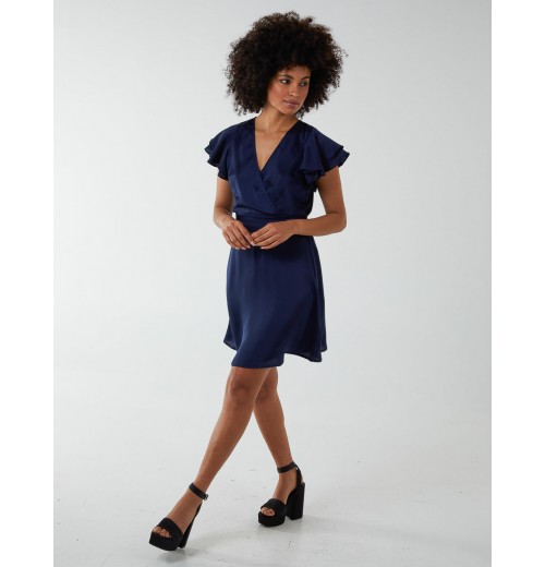 Double Angel Sleeve Wrap Dress Double Angel Sleeve Wrap Dress
