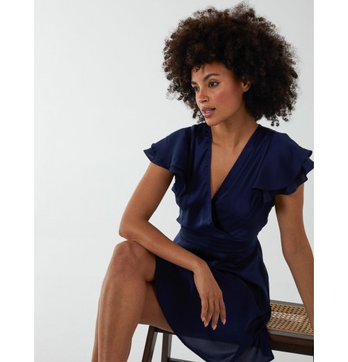 Double Angel Sleeve Wrap Dress Double Angel Sleeve Wrap Dress
