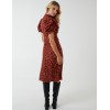 Leopard Print Ruched Side Midi Dress Leopard Print Ruched Side Midi Dress