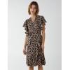 Leopard Print Wrap Ruffle Midi Dress Leopard Print Wrap Ruffle Midi Dress