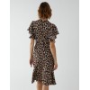 Leopard Print Wrap Ruffle Midi Dress Leopard Print Wrap Ruffle Midi Dress