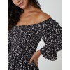 Puff Sleeve Square Neck Shirred Midi Dress Puff Sleeve Square Neck Shirred Midi Dress
