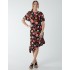 Angel Sleeve Asymmetric Midi Dress