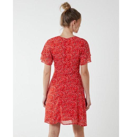 Knot Front Mini Dress Knot Front Mini Dress