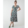 V Neck Trapeze Dress With Chanelled Bust V Neck Trapeze Dress With Chanelled Bust
