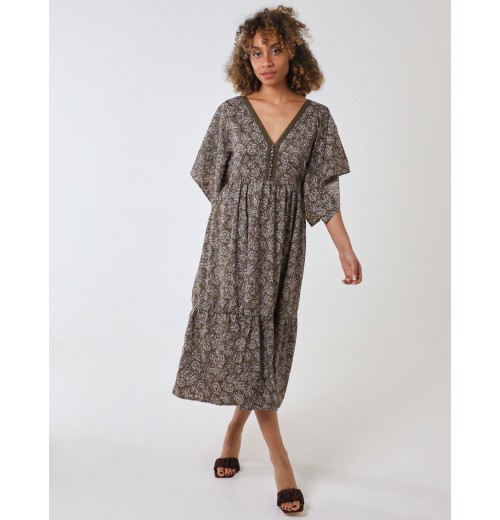 Crochet Bust Kimono Sleeve Dress Crochet Bust Kimono Sleeve Dress