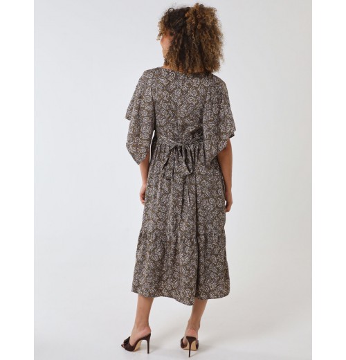 Crochet Bust Kimono Sleeve Dress Crochet Bust Kimono Sleeve Dress