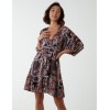 Paisley Wrap Front Pleated Kimono Sleeve Dress Paisley Wrap Front Pleated Kimono Sleeve Dress