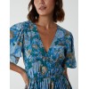 V Neck Ruffle Detail Tiered Midi Dress V Neck Ruffle Detail Tiered Midi Dress