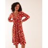 V Neck Shirred Waist Midi Dress V Neck Shirred Waist Midi Dress