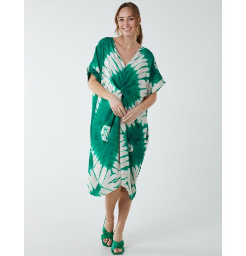 Tie Dye Twist Knot Tunic Dress Tie Dye Twist Knot Tunic Dress