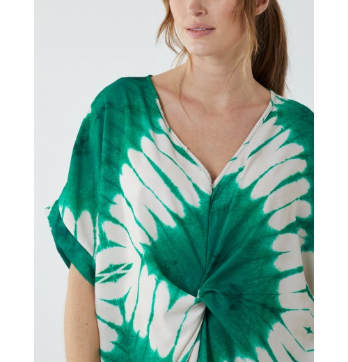 Tie Dye Twist Knot Tunic Dress Tie Dye Twist Knot Tunic Dress