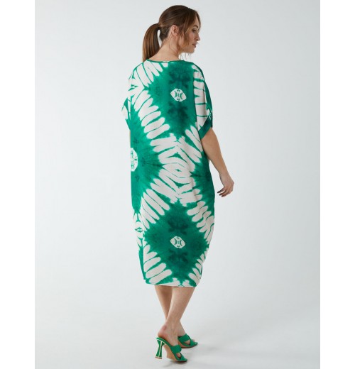 Tie Dye Twist Knot Tunic Dress Tie Dye Twist Knot Tunic Dress