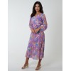 Paisley Wrap Pleated Dress Paisley Wrap Pleated Dress
