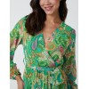 Paisley Wrap Pleated Dress Paisley Wrap Pleated Dress