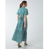 Diamond Print Angel Sleeve Maxi Dress Diamond Print Angel Sleeve Maxi Dress