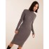 Ribbed Roll Neck Midi Dress