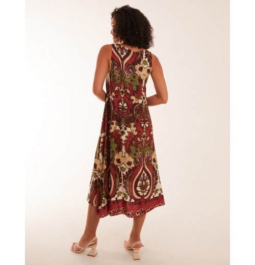 Paisley Sleeveless V Neck Dress Paisley Sleeveless V Neck Dress