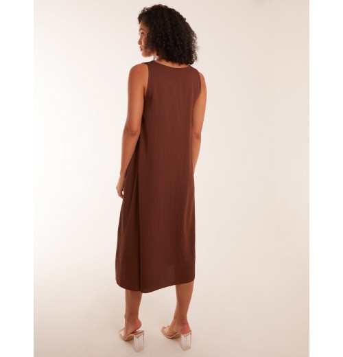 Linen A Line Midi Dress Linen A Line Midi Dress