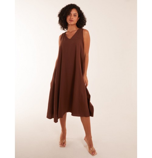 Linen A Line Midi Dress Linen A Line Midi Dress