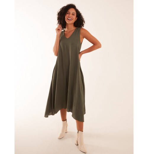 Linen A Line Midi Dress Linen A Line Midi Dress