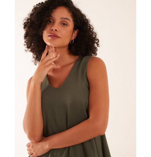 Linen A Line Midi Dress Linen A Line Midi Dress