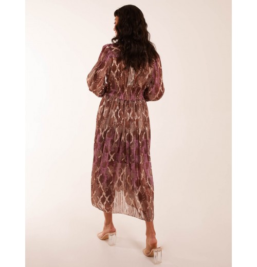 V-Neck Metallic Dress V-Neck Metallic Dress