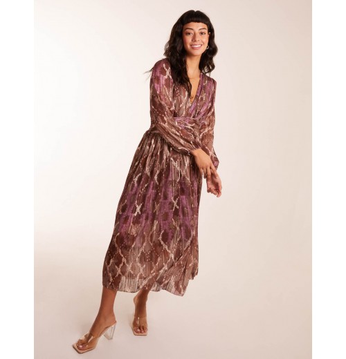 V-Neck Metallic Dress V-Neck Metallic Dress
