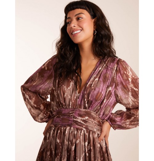 V-Neck Metallic Dress V-Neck Metallic Dress