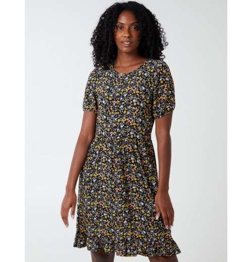 Cut Out Tie Back Mini Dress Cut Out Tie Back Mini Dress