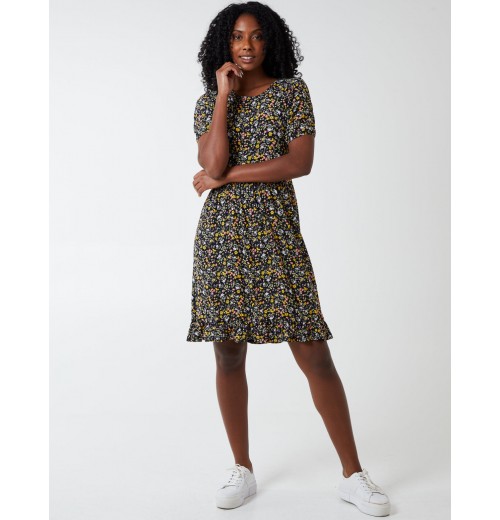 Cut Out Tie Back Mini Dress Cut Out Tie Back Mini Dress