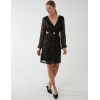 V-Neck Long Sleeve Lurex Dress V-Neck Long Sleeve Lurex Dress