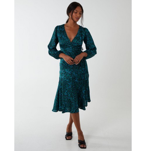 Wrap Front Midi Dress Wrap Front Midi Dress