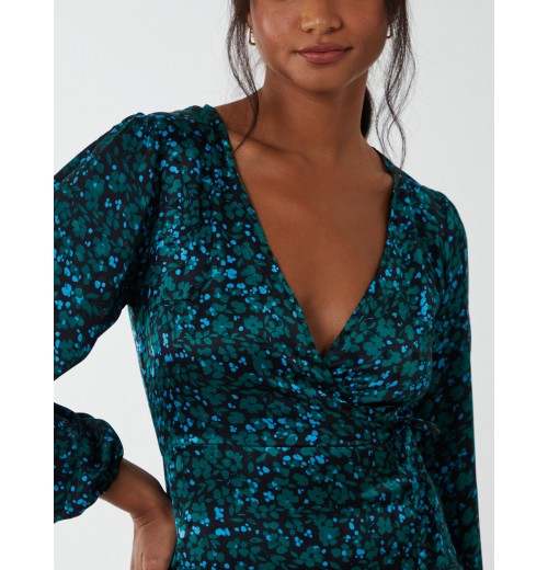 Wrap Front Midi Dress Wrap Front Midi Dress