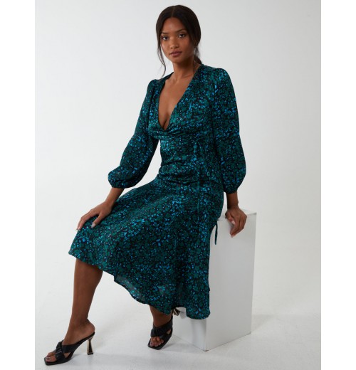 Wrap Front Midi Dress Wrap Front Midi Dress