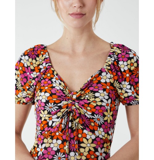V Neck Ruched Midi Dress V Neck Ruched Midi Dress