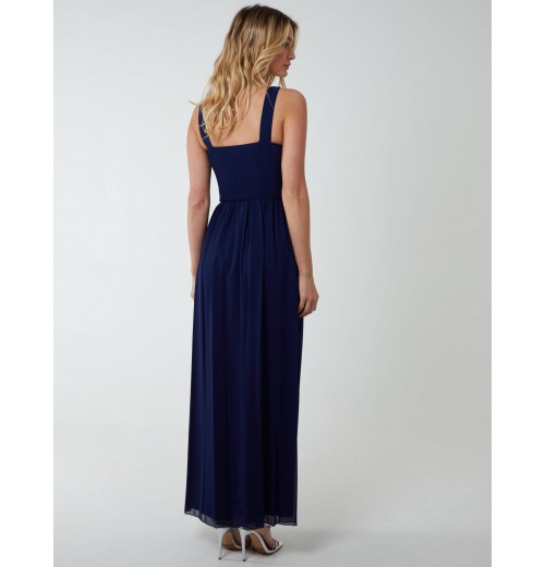 Diamond Detail Halter Neck Maxi Dress Diamond Detail Halter Neck Maxi Dress