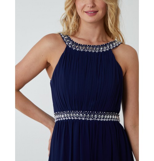 Diamond Detail Halter Neck Maxi Dress Diamond Detail Halter Neck Maxi Dress