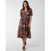 V-Neck Puff Sleeve Midi Dress V-Neck Puff Sleeve Midi Dress