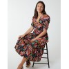 V-Neck Puff Sleeve Midi Dress V-Neck Puff Sleeve Midi Dress