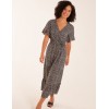 Leopard Wrap Cross Over Midi Dress Leopard Wrap Cross Over Midi Dress
