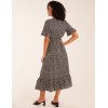 Leopard Wrap Cross Over Midi Dress Leopard Wrap Cross Over Midi Dress