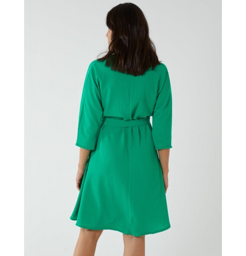 V Neck Crunchy Stitch Batwing Dress V Neck Crunchy Stitch Batwing Dress